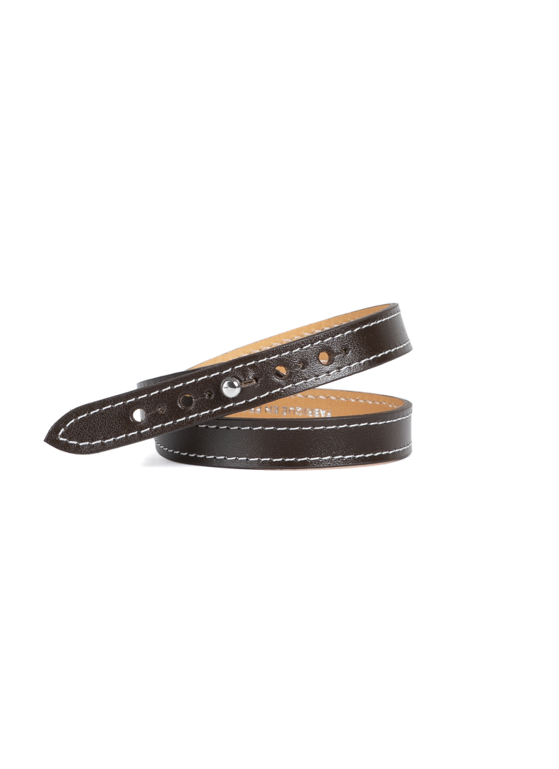 Bracelet 2-tours marron