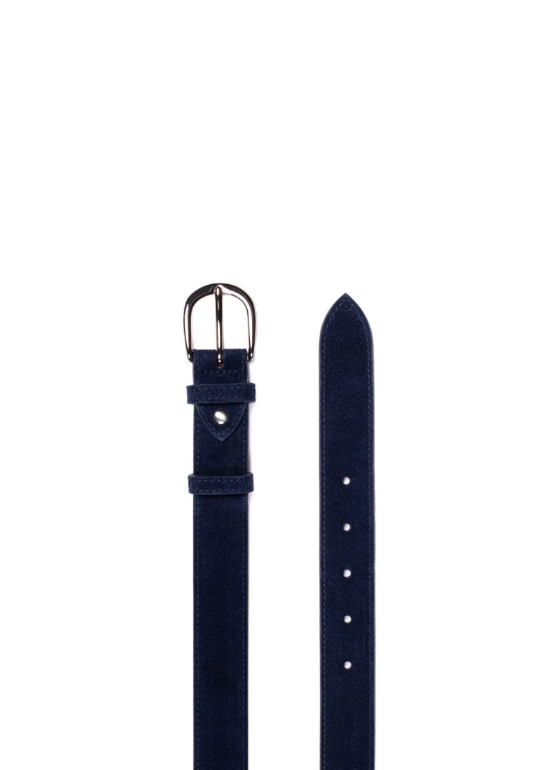 Ceinture Achille - Velours bleu nuit - a plat 02