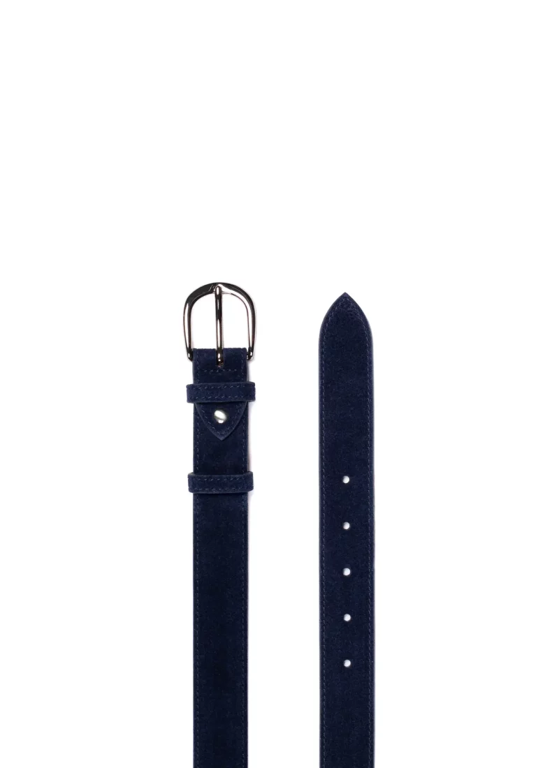 Ceinture Achille - Velours bleu nuit - a plat 02