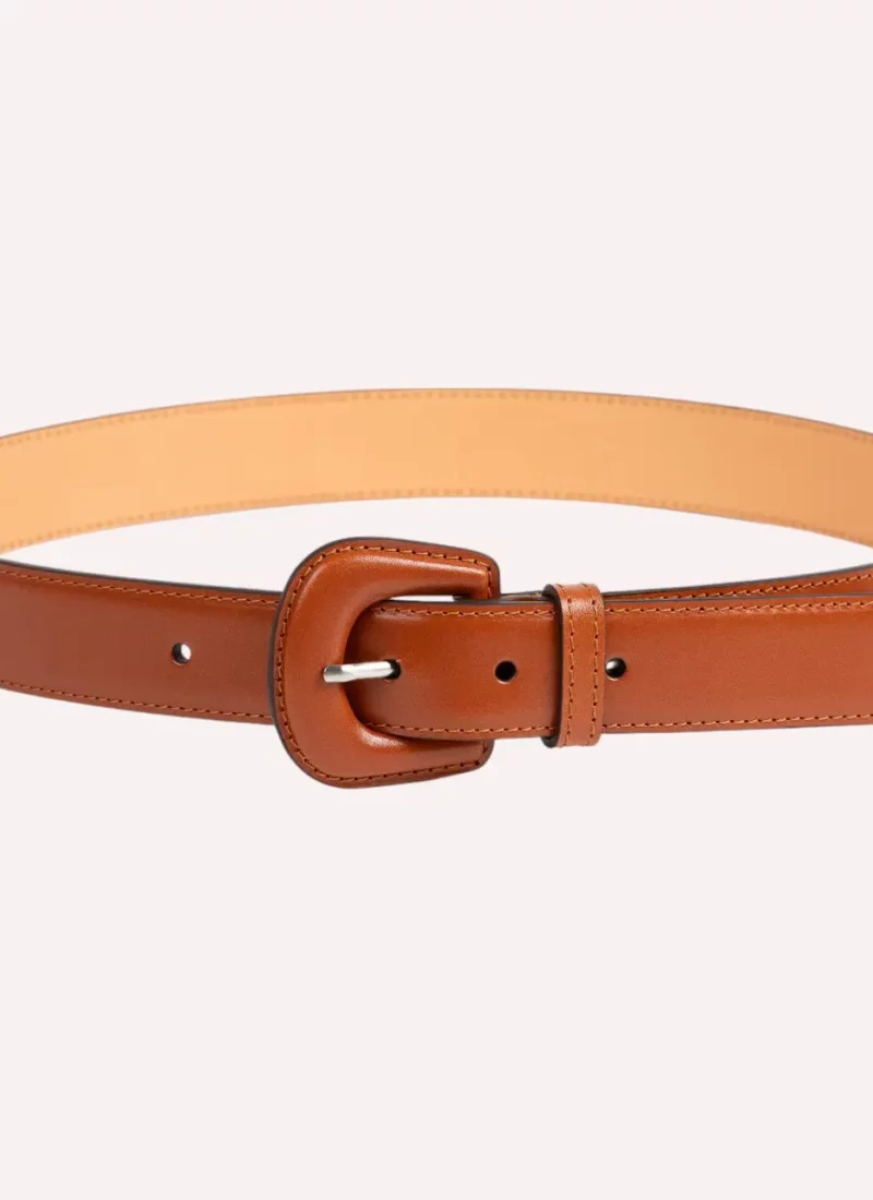 Ceinture Alba - Cuir lisse camel-Daguet (1)