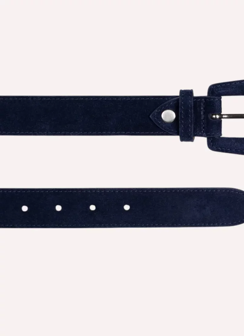 Ceinture Alba - Velours bleu nuit- Daguet (2)