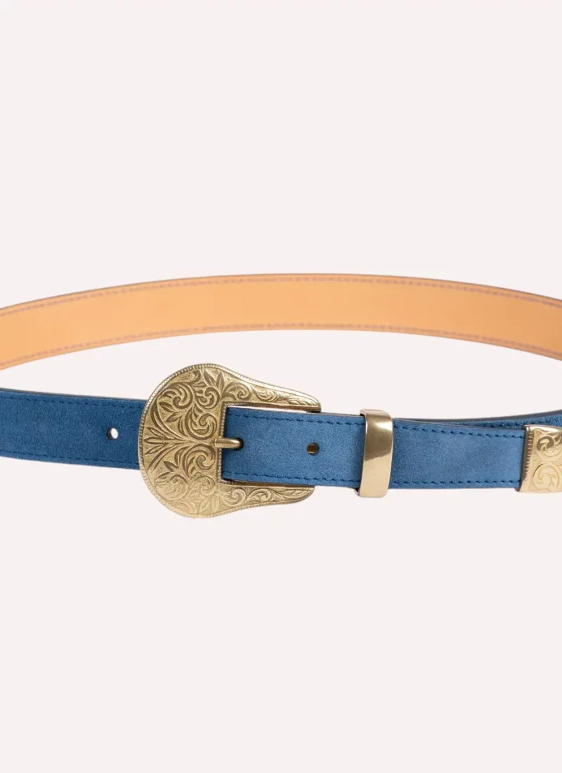 Ceinture Alison - Velours bleu clair-Daguet