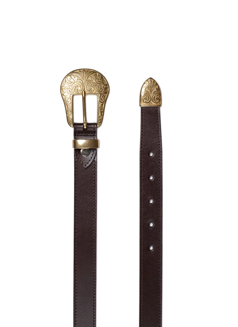 Ceinture Alison cuir lisse marron 02
