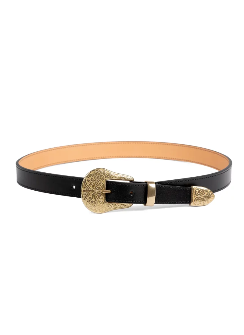 Ceinture Alison cuir noir 01