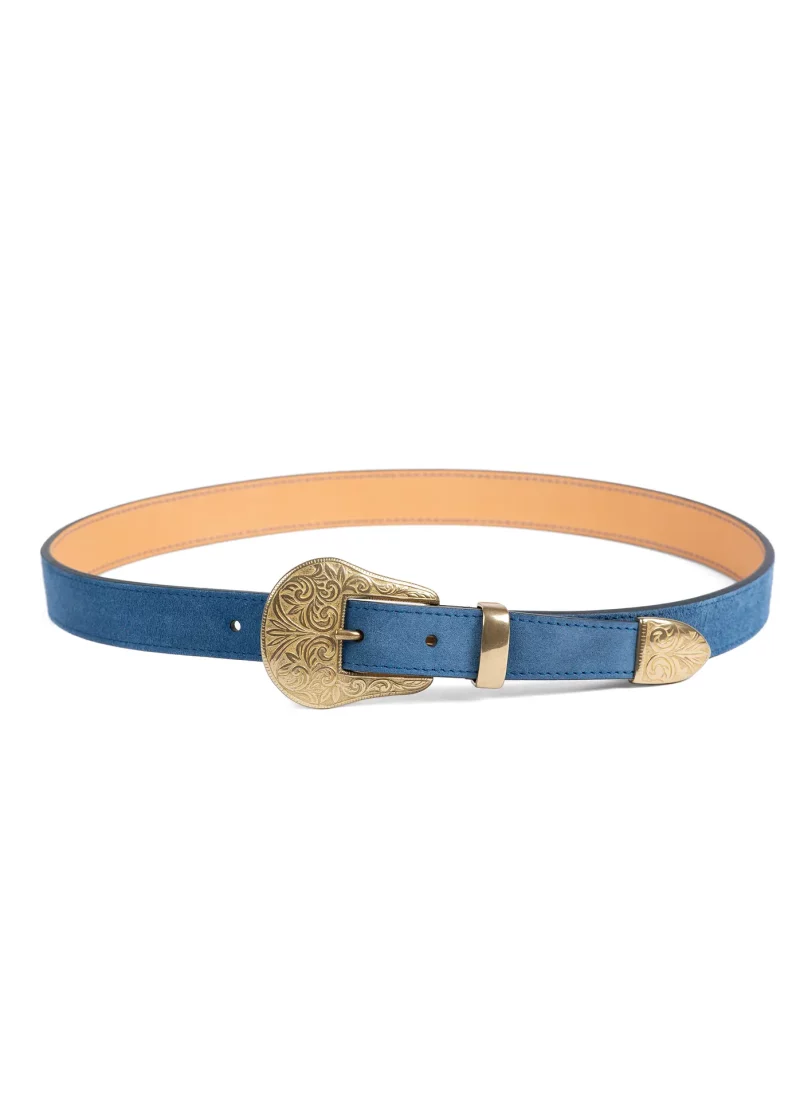 Ceinture Alison velours bleu clair 01
