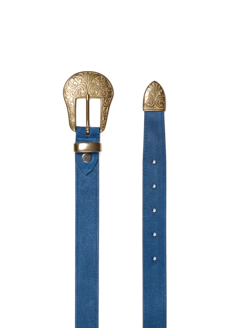 Ceinture Alison velours bleu clair 02