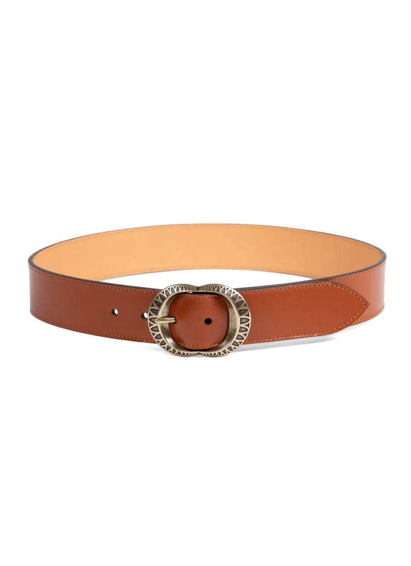 Ceinture Amanda - Cuir lisse camel 01