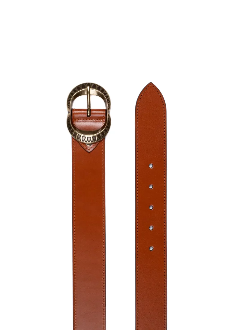 Ceinture Amanda - Cuir lisse camel 02