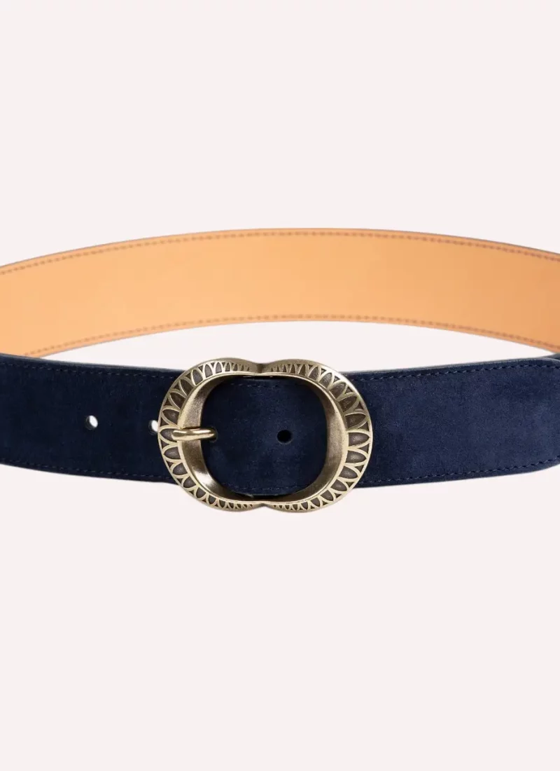 Ceinture Amanda - Velours bleu nuit-Daguet