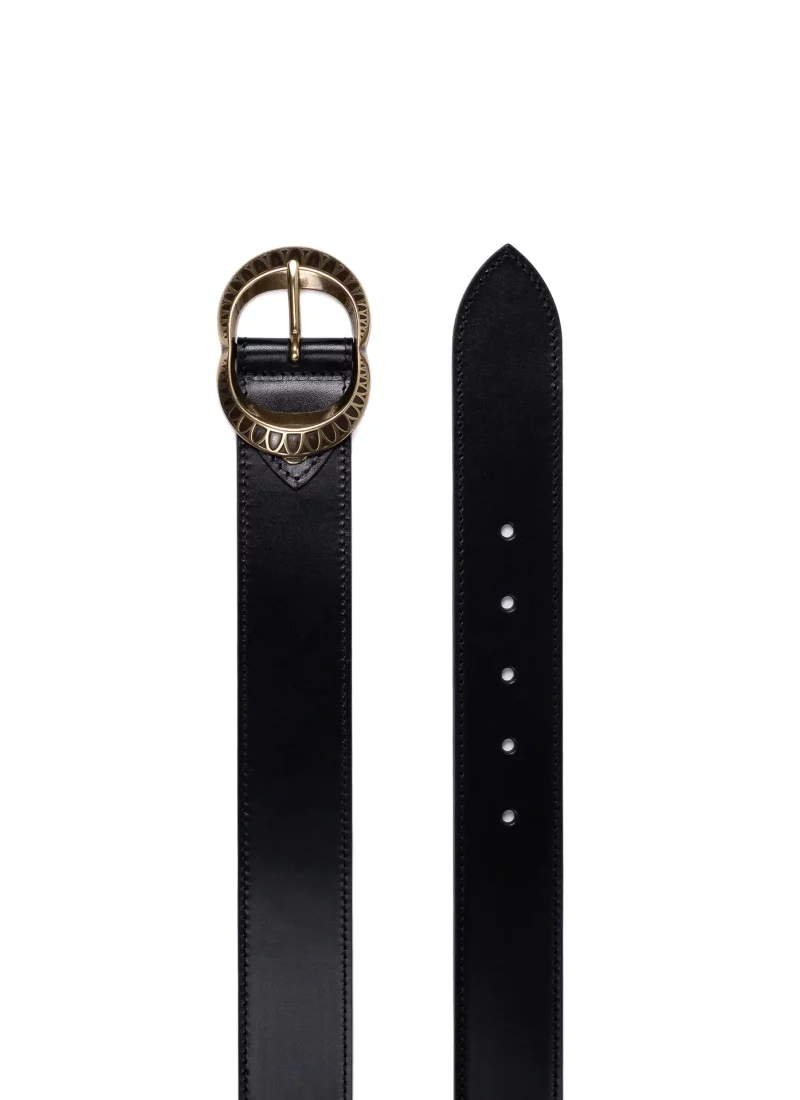 Ceinture Amanda - cuir lisse marron 02