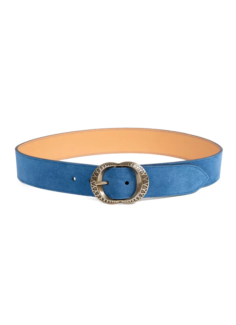 Ceinture Amanda - velours bleu clair 01