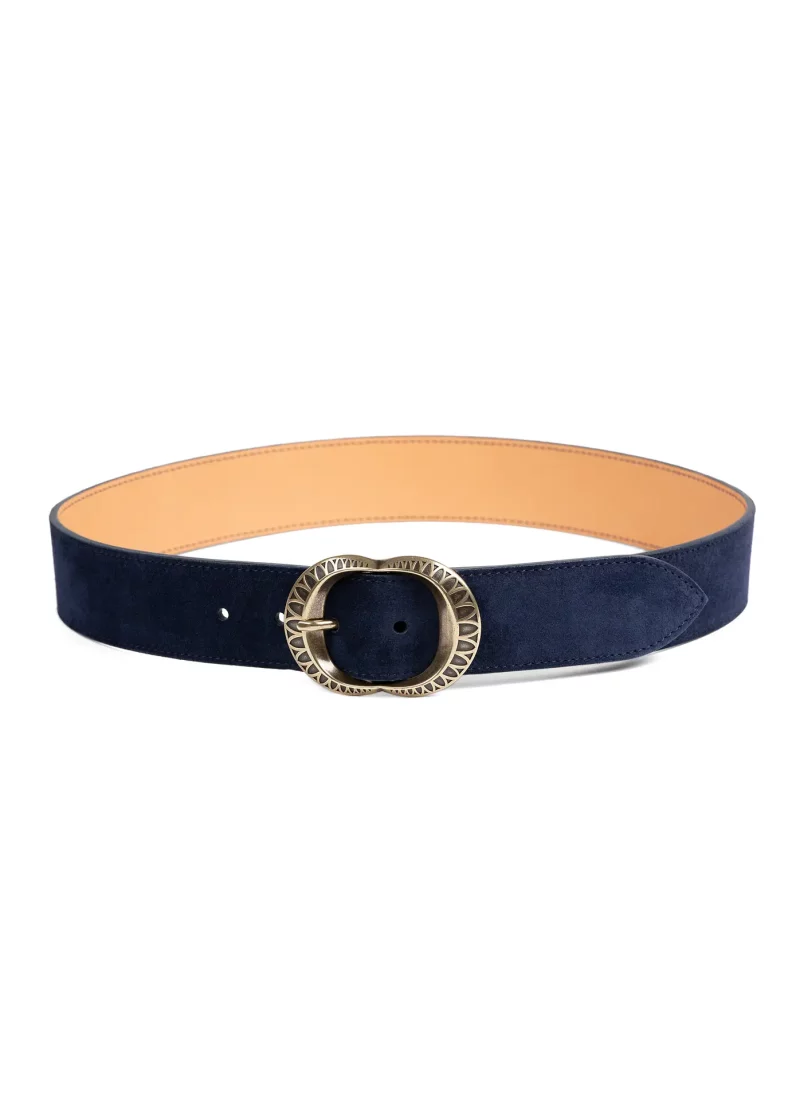 Ceinture Amanda - velours bleu nuit 01