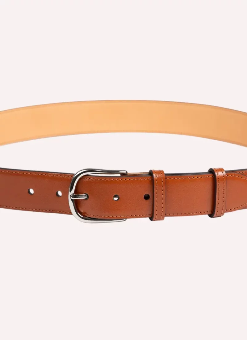 Ceinture Armand - Cuir lisse camel-Daguet