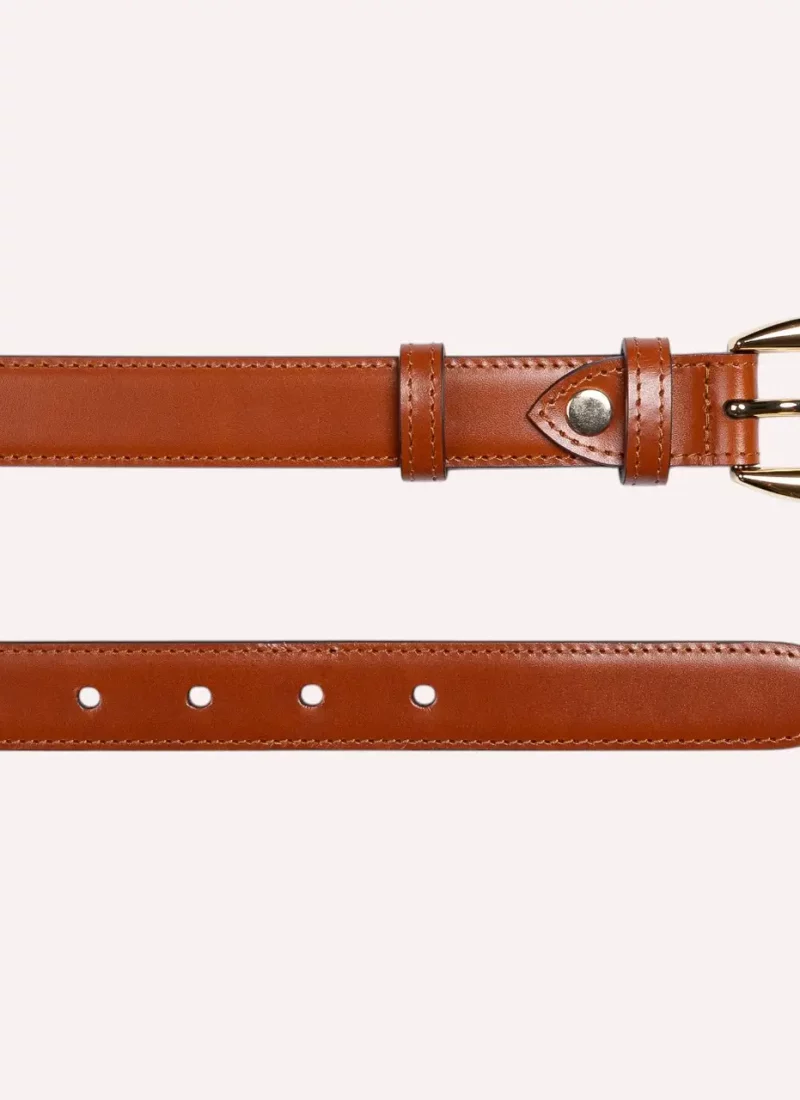 Ceinture Astrid - Cuir camel - à plat-Daguet