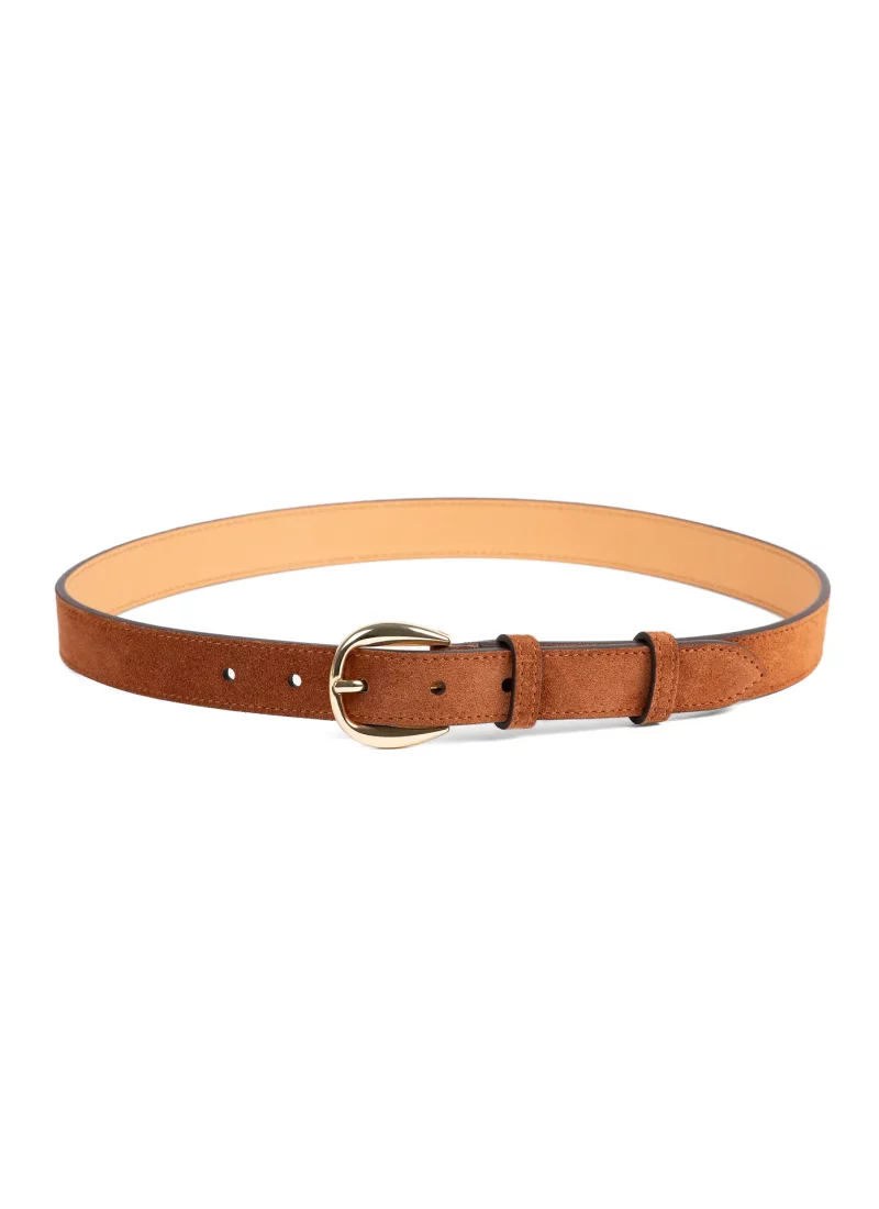 Ceinture Astrid velours marron 01