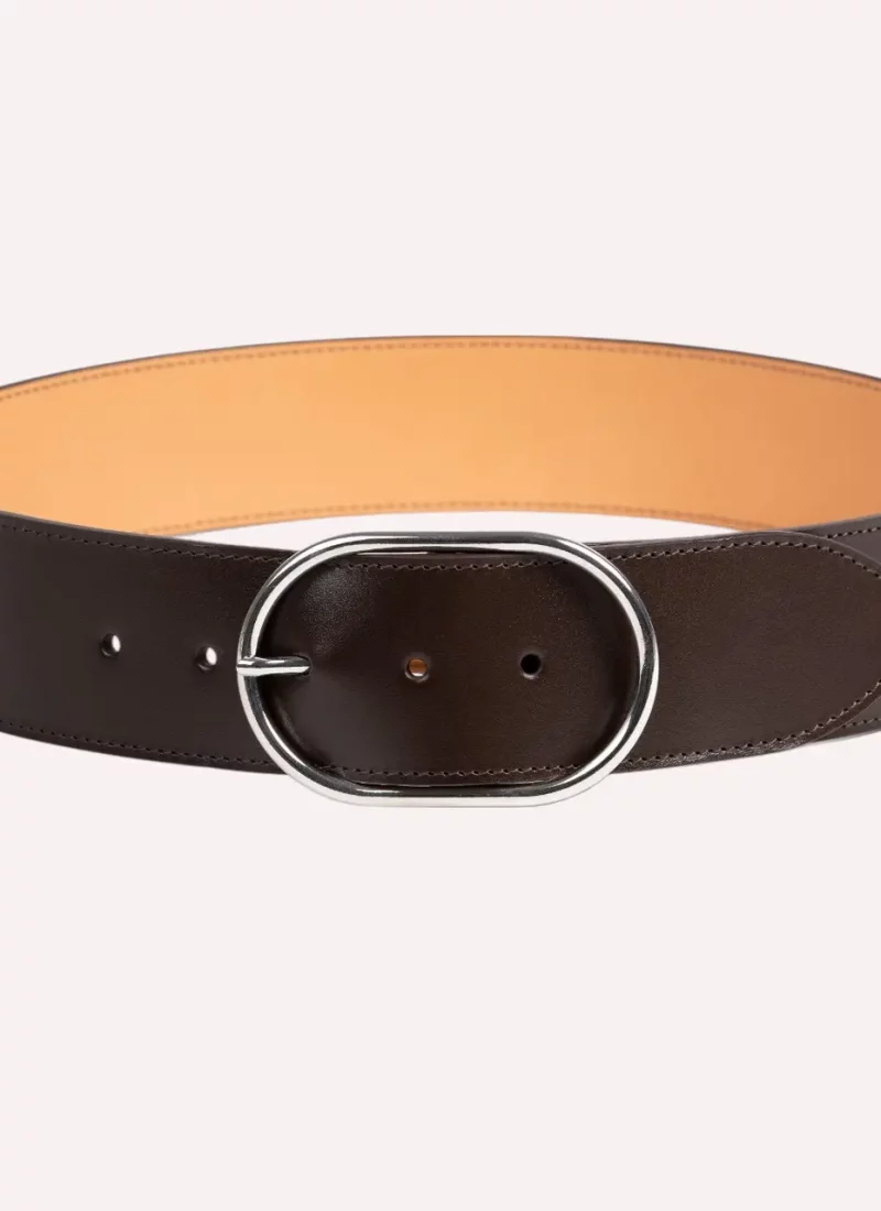 Ceinture Axelle - Cuir lisse marron-Daguet