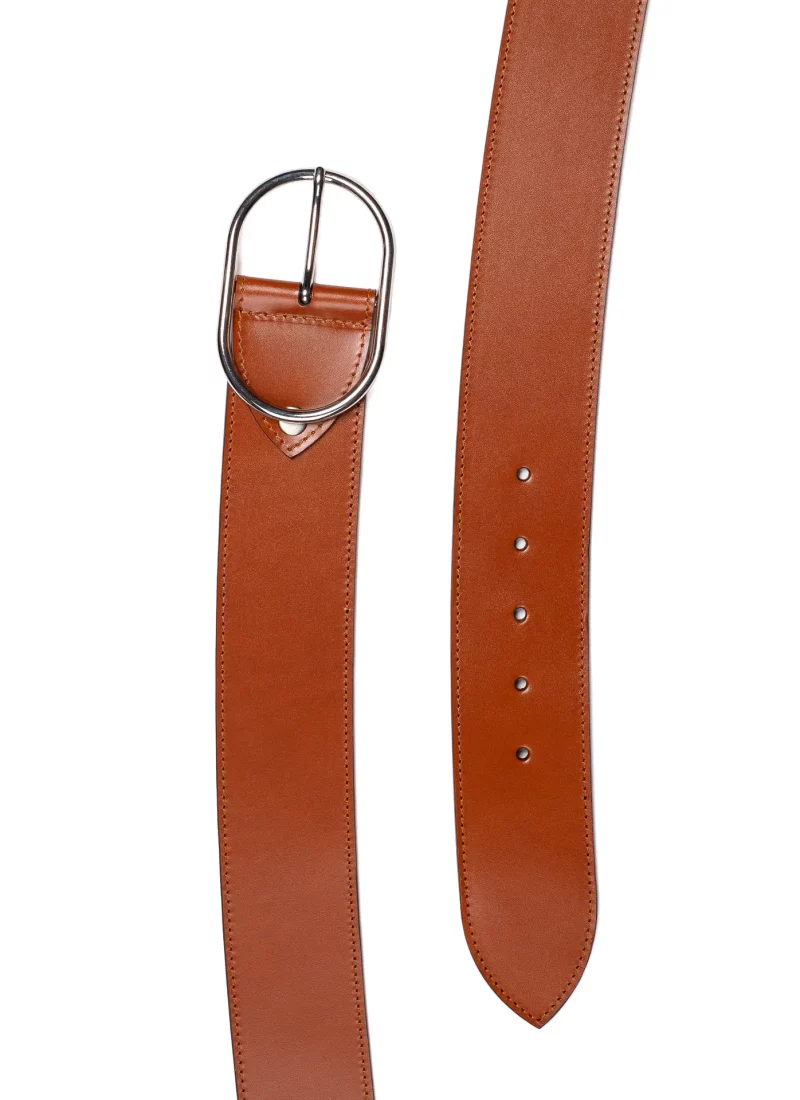 Ceinture Axelle cuir lisse camel 02