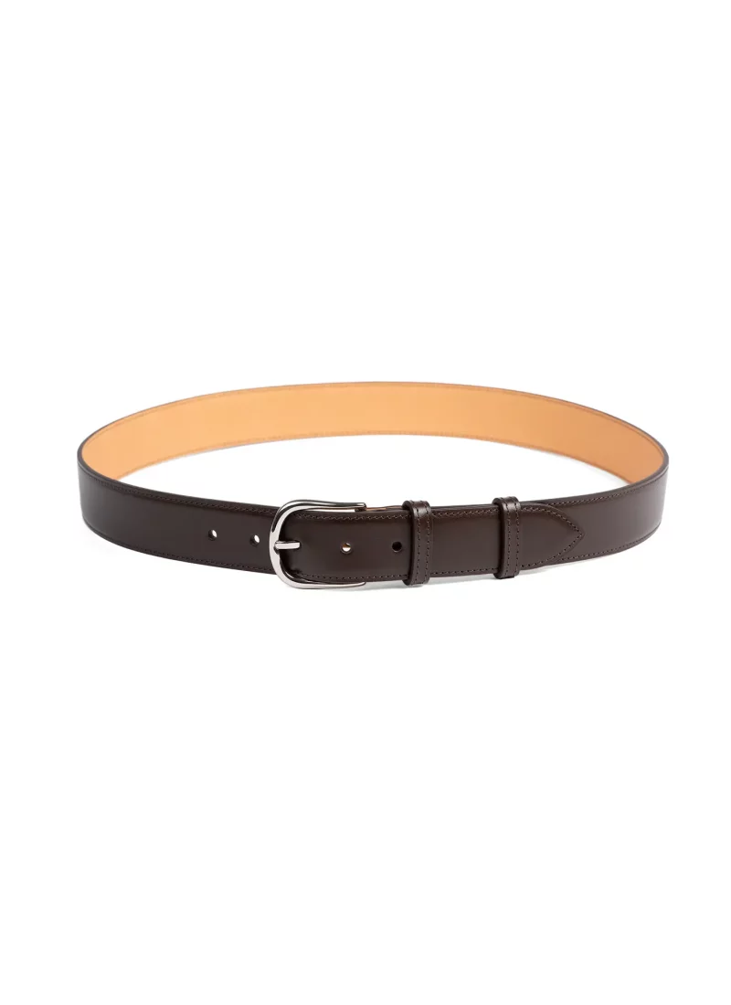Ceinture armand cuir lisse marron 01