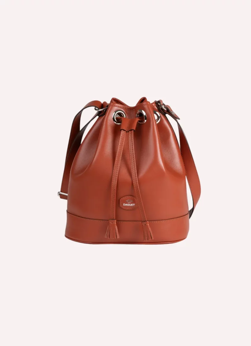 Sac Agathe - Cuir camel- Fabriqué en France