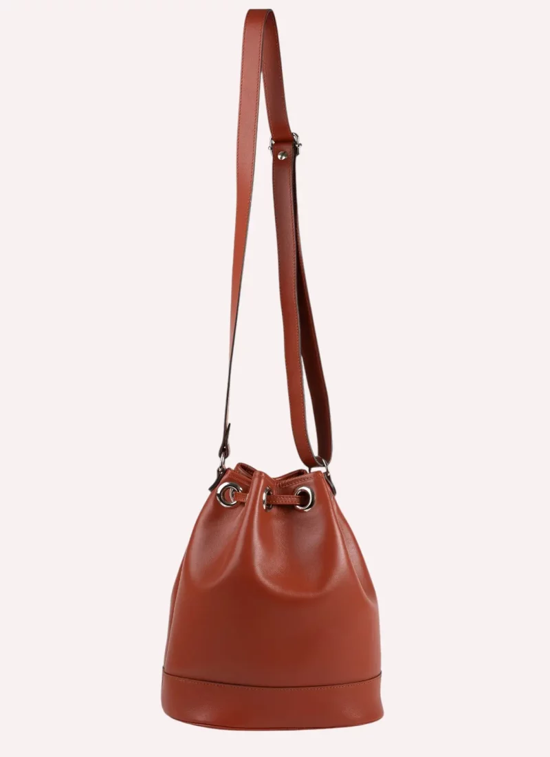 Sac Agathe - Cuir camel - suspendu arrière