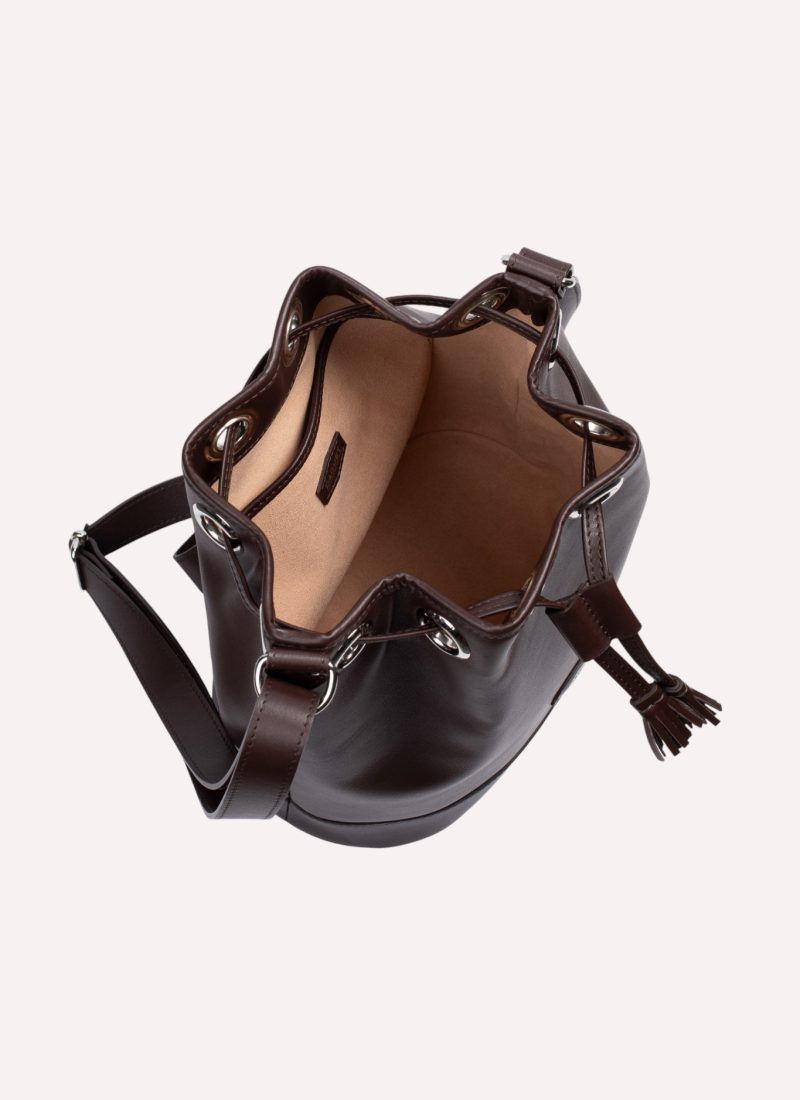 Sac Agathe - Cuir marron - intérieur-Photoroom