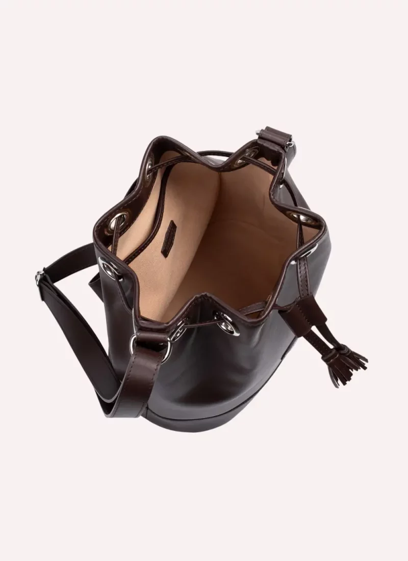 Sac Agathe - Cuir marron - intérieur-Photoroom