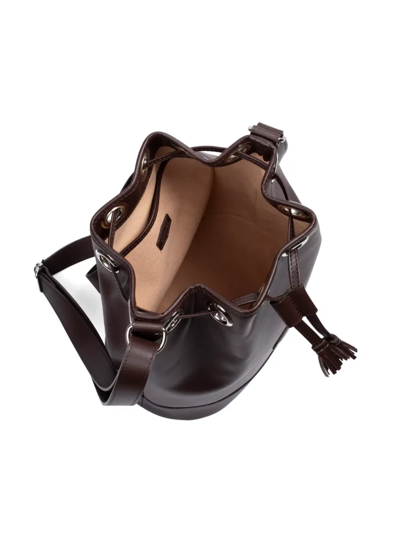Sac Agathe - Cuir marron - intérieur