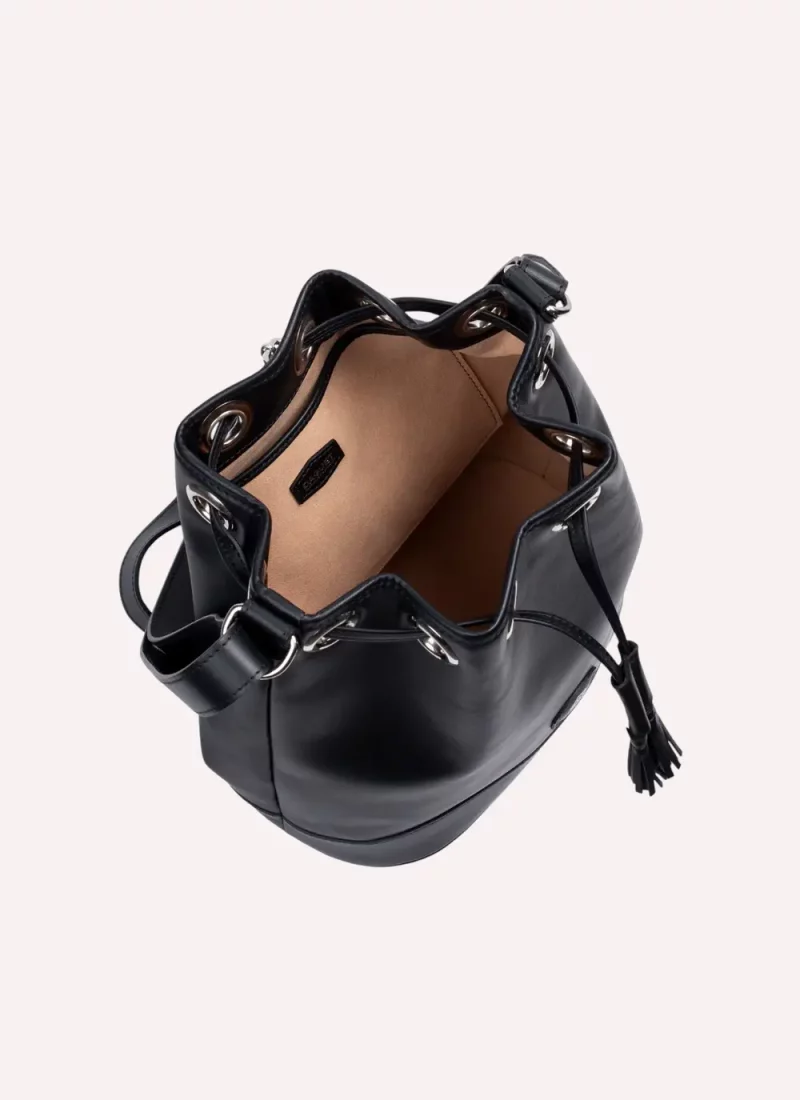 Sac Agathe - cuir lisse noir - intérieur-Photoroom