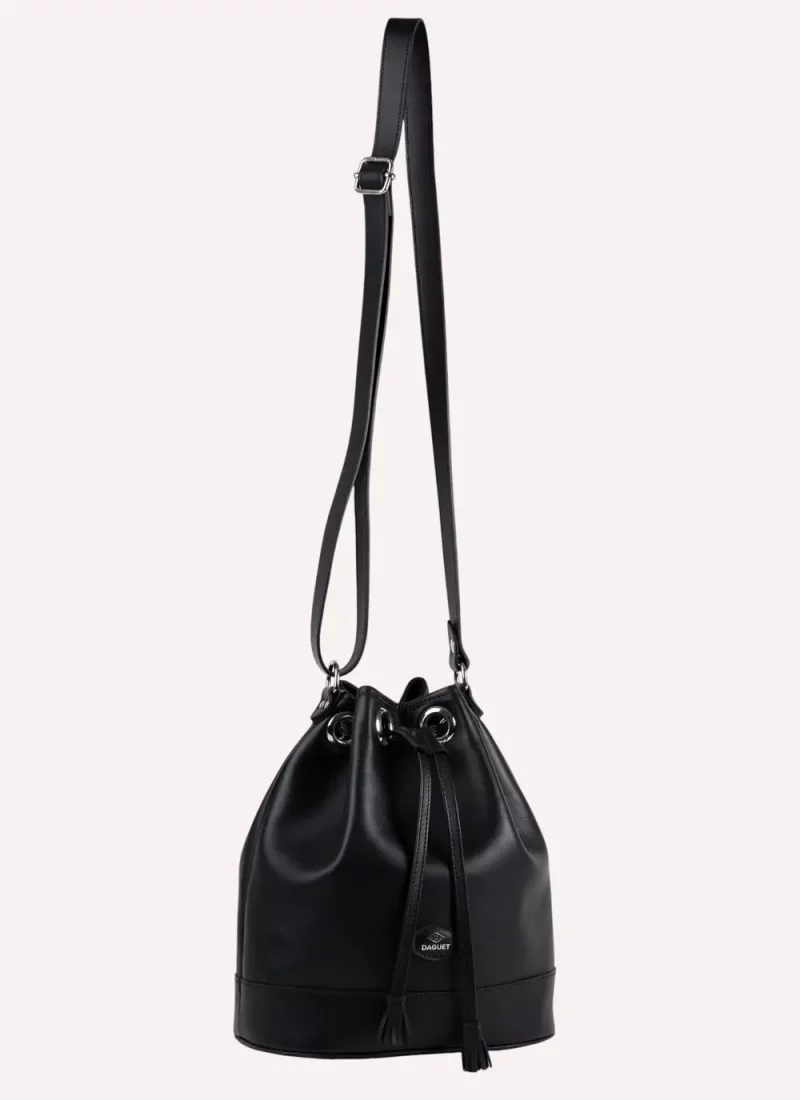 Sac Agathe - cuir lisse noir - suspendu-Photoroom