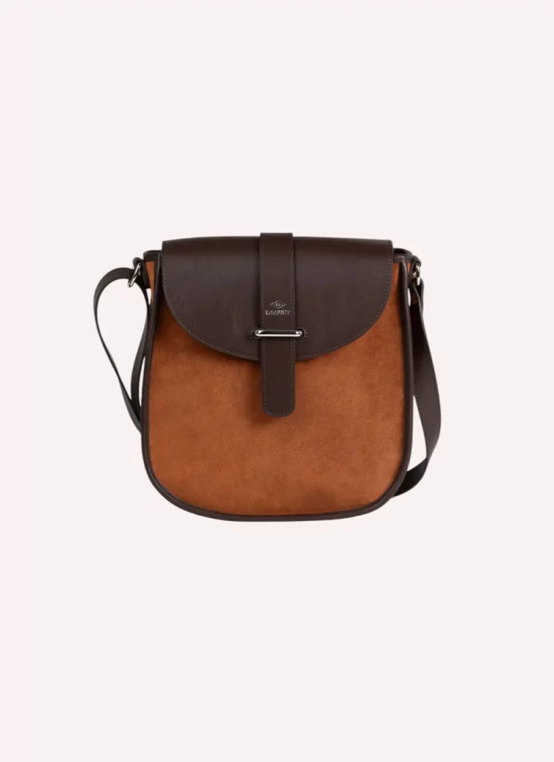 Sac Agnès - Cuir marron - Velours marron - F-Photoroom