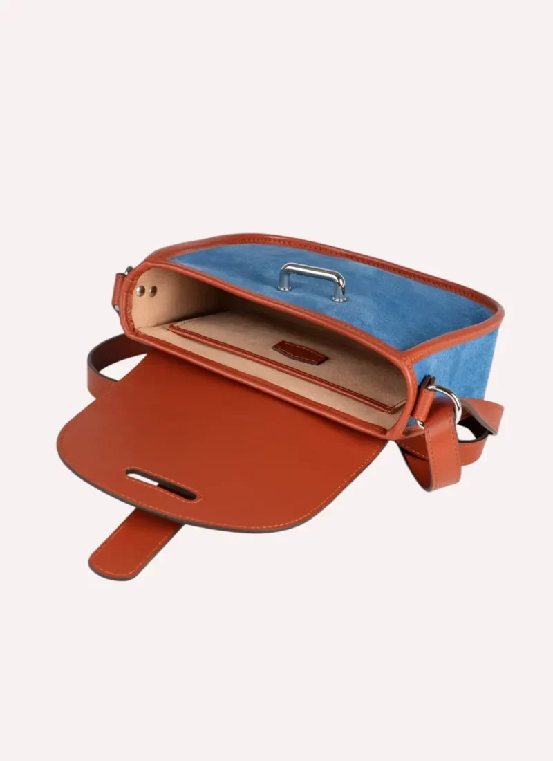 Sac Petit Agnès - Camel - Bleu clair - I-Photoroom