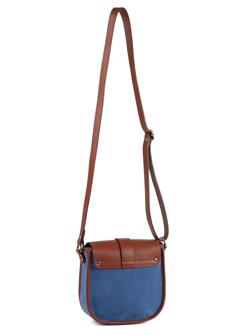 Sac Petit Agnès - Camel - Bleu clair - SA