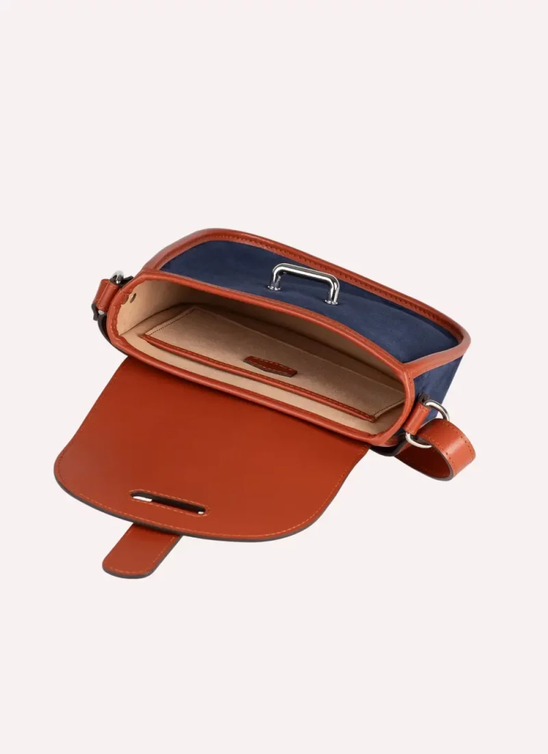 Sac Petit Agnès - Camel - Bleu nuit - I-Photoroom