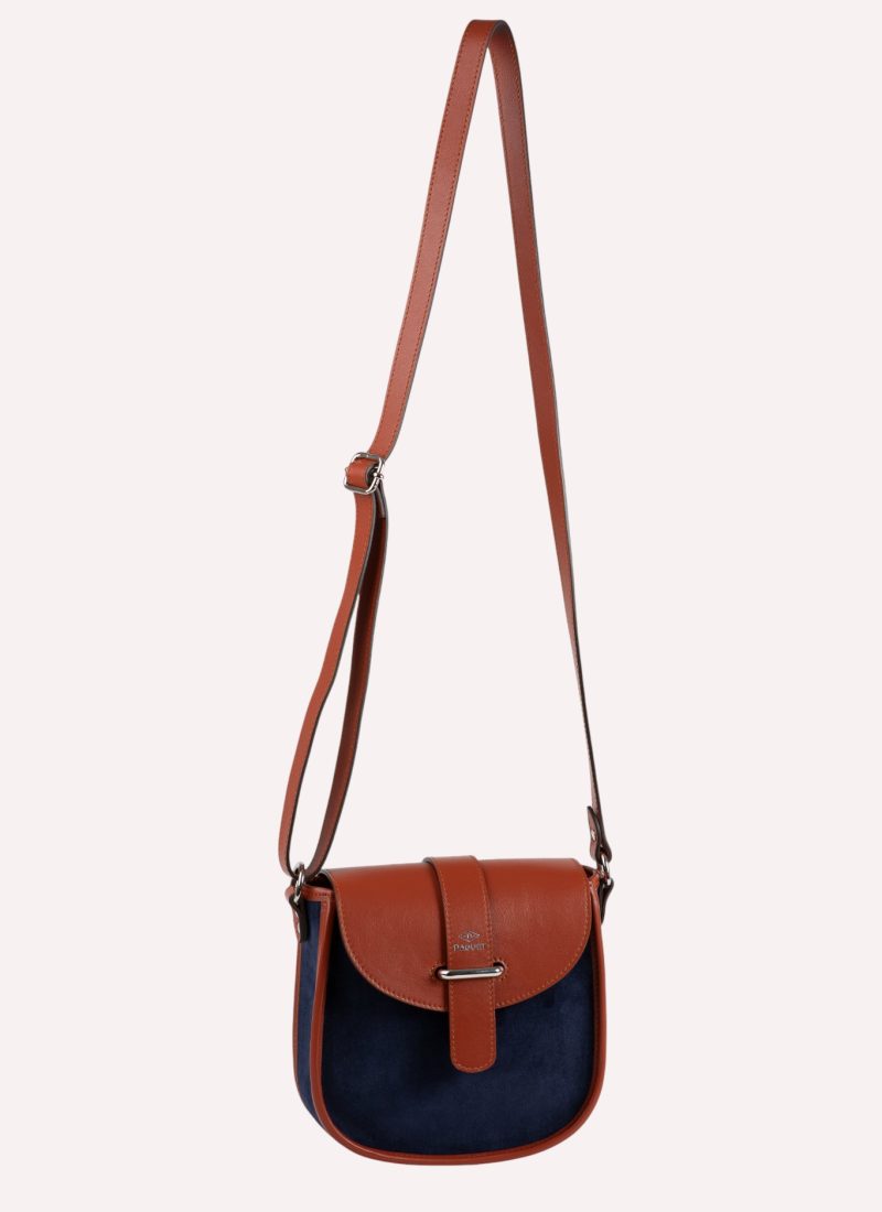 Sac Petit Agnès - Camel - Bleu nuit - S-Photoroom