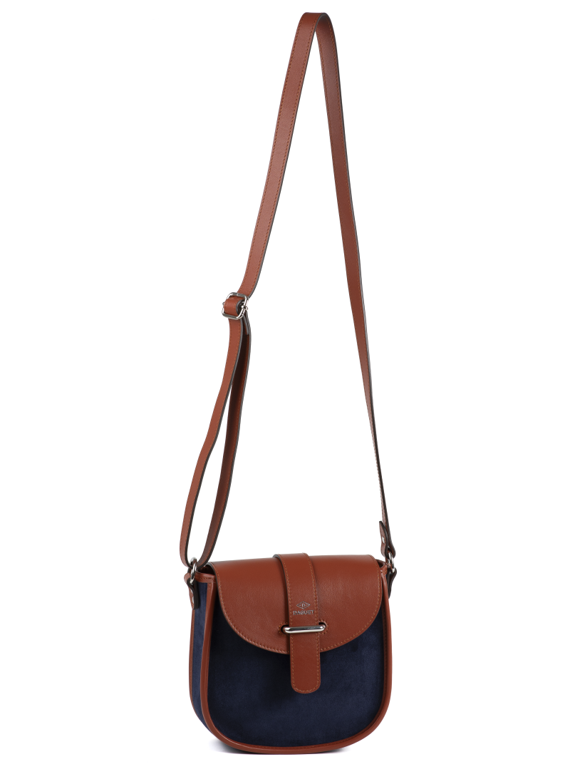 Sac Petit Agnès - Camel - Bleu nuit - S
