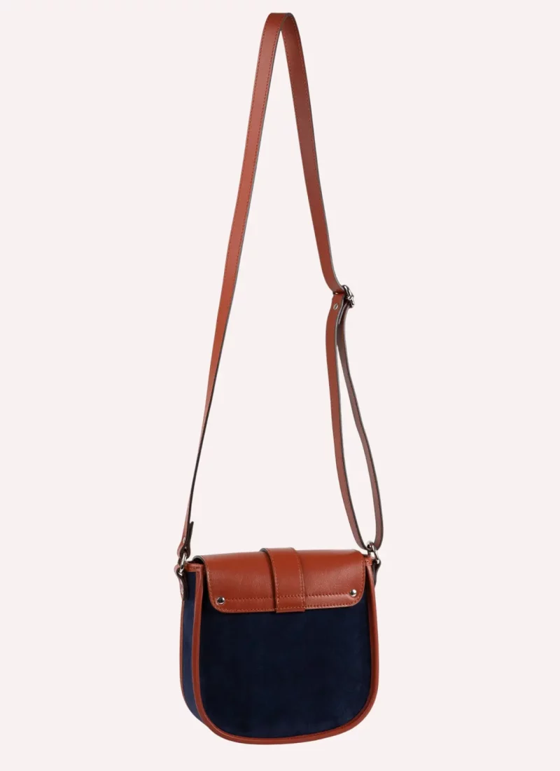 Sac Petit Agnès - Camel - Bleu nuit - SA-Photoroom