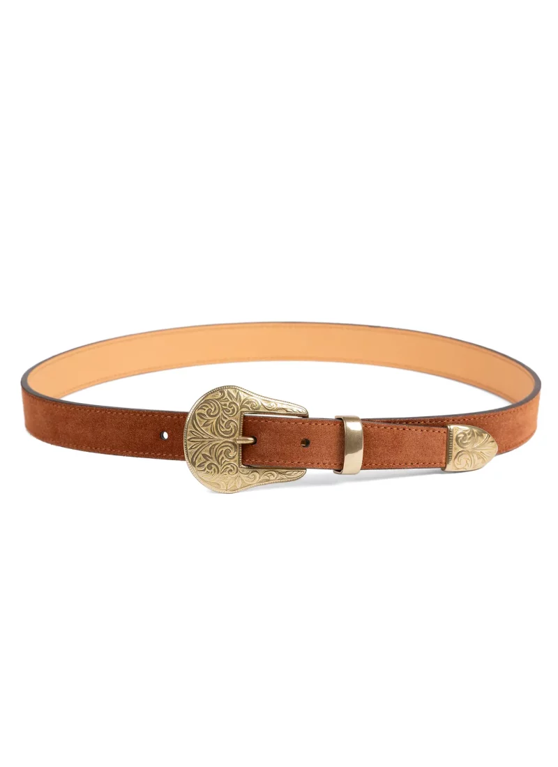 ceinture Alison velours marron 01