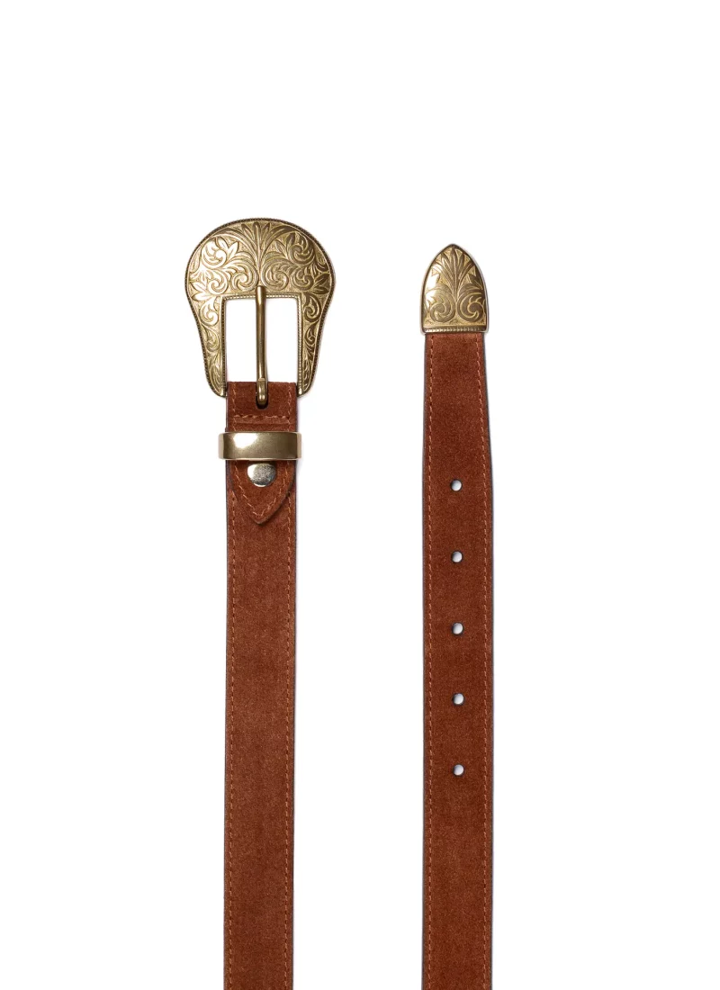 ceinture Alison velours marron 02