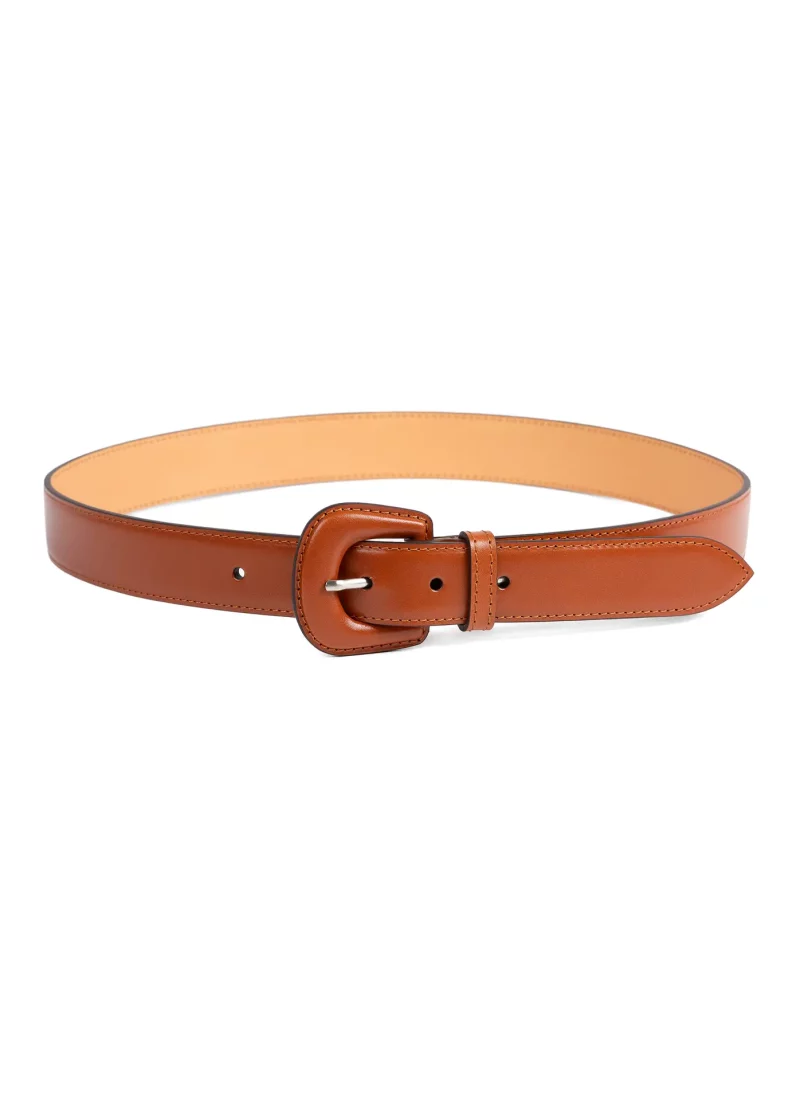 ceinture alba cuir lisse camel 01