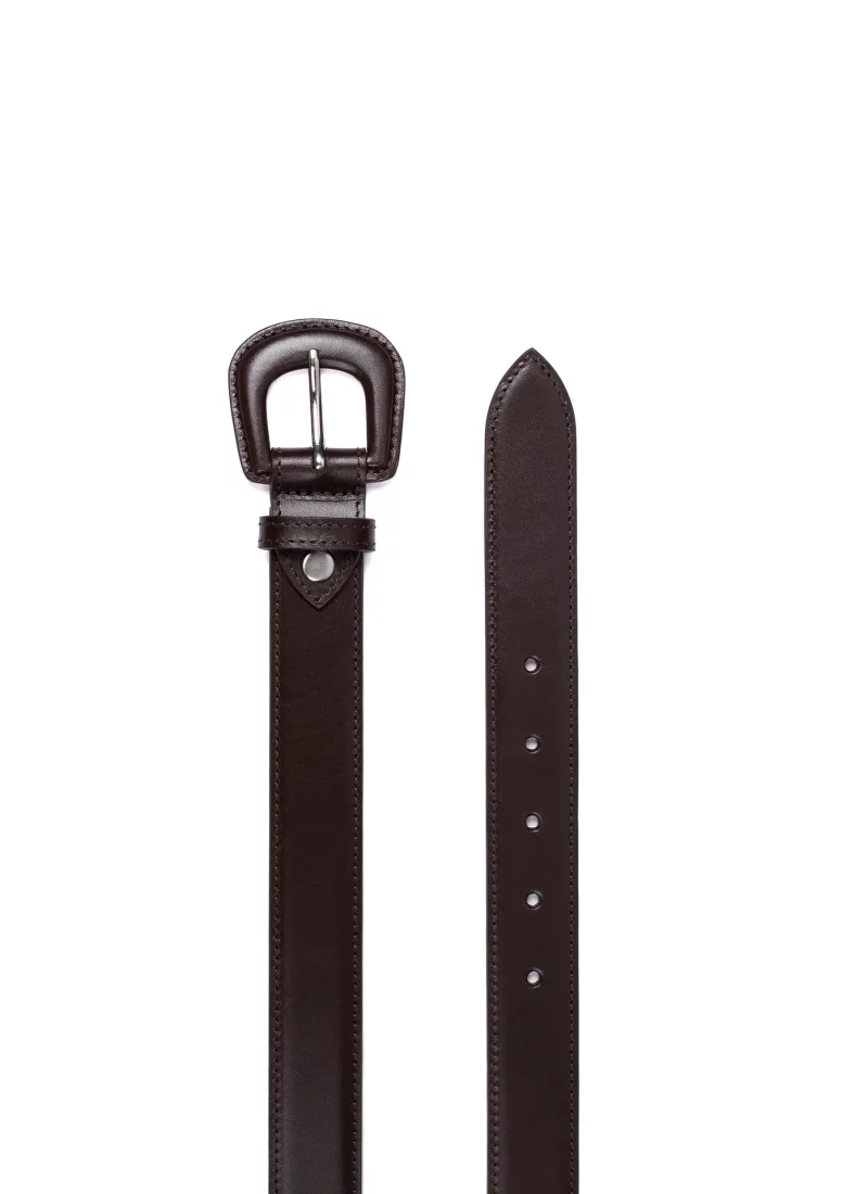 ceinture alba cuir lisse marron 02
