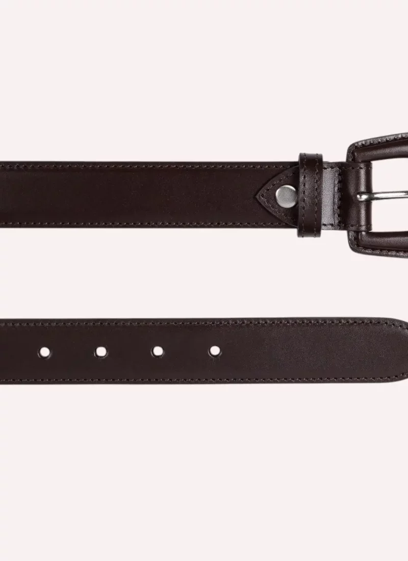 Ceinture Alba - Cuir lisse marron - Daguet (1)