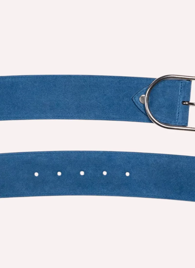 Ceinture Axelle - Velours bleu clair - à plat-Daguet