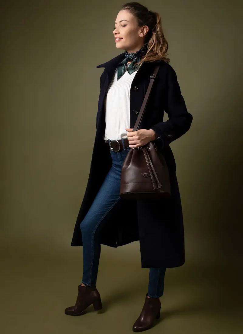 sac agathe marron porté