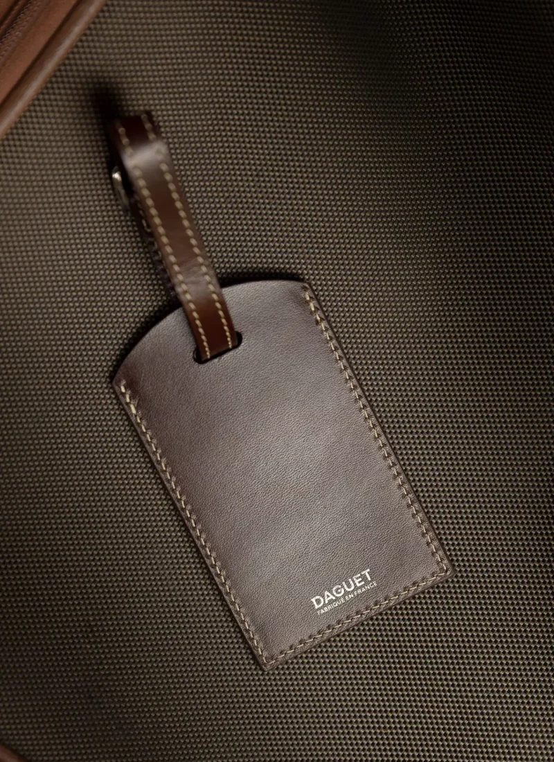 Tag Bagage Cuir Marron Daguet